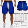 thumbnail image 2 of hoksml Men's Basketball Shorts Summer Solid Color Colour Blocking Sports Fitness Comfortable Breathable Shorts Elastic Waist Drawstring Athletic Shorts, 2 of 4