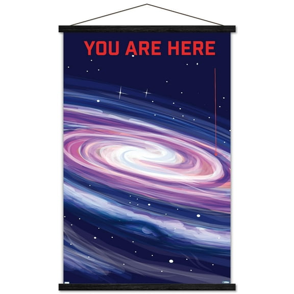 Well This Is Awkward - You Are Here Wall Poster with Magnetic Frame, 22.375" x 34"
