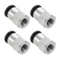 thumbnail image 1 of Unique Bargains 4 Pcs Tube OD 3/8 Pouce à Filetage Femelle NPT 1/8 Pouce pour Connecter les Raccords, 1 of 7