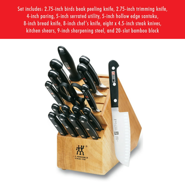 Knife block set PROFESSIONAL S, 8 pcs, with knife sharpener and