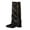 Black #01, variant on Nmnitkp Fall Boots for Women - Fashionable Casual Versatile British Style, Spicy Girl Knee-High Boots with Pointed Zipper Decoration Boots Black,37