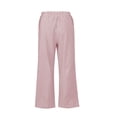thumbnail image 3 of SNKSDGM Women's Plus Womens Sweatpants Long Legs Womens Dress Pants Straight Leg Short Loose Striped Linen Pocket Trousers for Women, 3 of 4
