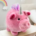 thumbnail image 2 of Plush Piggycorn Unicorn Piggy Bank for Coins and Money, 2 of 6