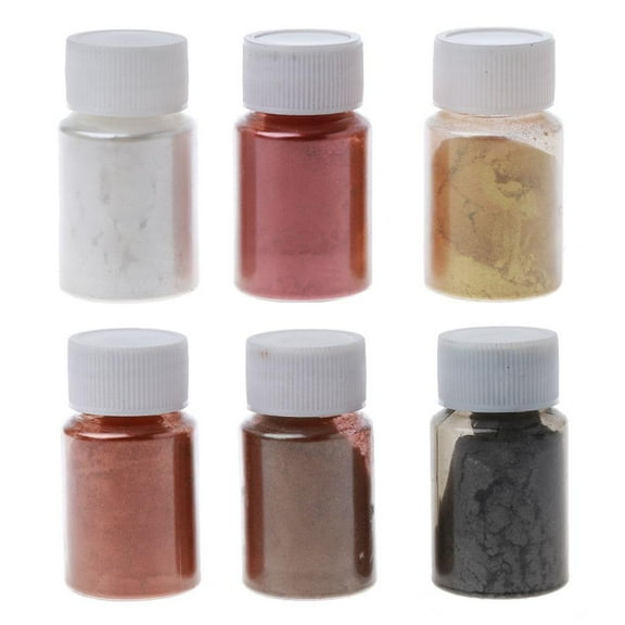 LIANXUE6 Colors Pearl Powder Epoxy Resin Dye Pearl Pigment Natural Mica Mineral Powder