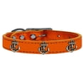 thumbnail image 2 of Mirage Pet Products Leather Anchor Dog Collar, Orange, S, 2 of 3