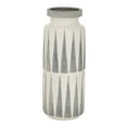 thumbnail image 6 of DecMode 17" White Ceramic Vase with Triangle Patterns, 6 of 8