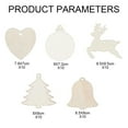 thumbnail image 2 of Pack Of 50 Wooden Crafts To Paint Christmas Tree Hanging Ornaments Unfinished Wood Cutouts Christmas Decoration Diy Crafts (Wooden Christmas Tree Cutouts)-style:Style1;, 2 of 5