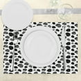 thumbnail image 3 of Ambesonne Cow Print Place Mats Set of 4, Black and White Dots, Standard Size, Black White, 3 of 6