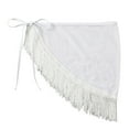 thumbnail image 3 of TOWED22 Sarong Wraps for Women Swimsuit Coverup Sheer Beach Bathing Suit Chiffon Cover Up Skirt for Swimwear（White,XXL）, 3 of 9