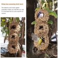 thumbnail image 4 of Casa para colibríes tejida a mano, 12.0 x 4.0 in, exterior de césped, cabaña para pájaros, decoración de jardín, nido de bolsillo para pájaros Audubon Finch Canary, 4 of 5