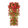 thumbnail image 2 of Hanging Flowers Artificial Violet Flower Wall Wisteria Basket Hanging Garland Flowers Fake Silk Orchid, 2 of 5