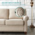 thumbnail image 3 of Onbeam Living Room Furniture Set, Storage 3 Seater Sofa Couch, 82" Chesterfield Sofa for Home and Office - Beige, 3 of 9