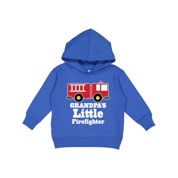 Inktastic Grandpa Little Firefighter Boys Fire Truck Toddler Hoodie