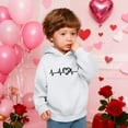 thumbnail image 6 of BaoFuBaoMei Hoodies for Boys Girls Valentines Heart Long Cuffed Sleeve Sweatshirt Tops Fleece Lined Loose Hooded Fall Outfits for School Party Classroom Celebration, 6 of 8