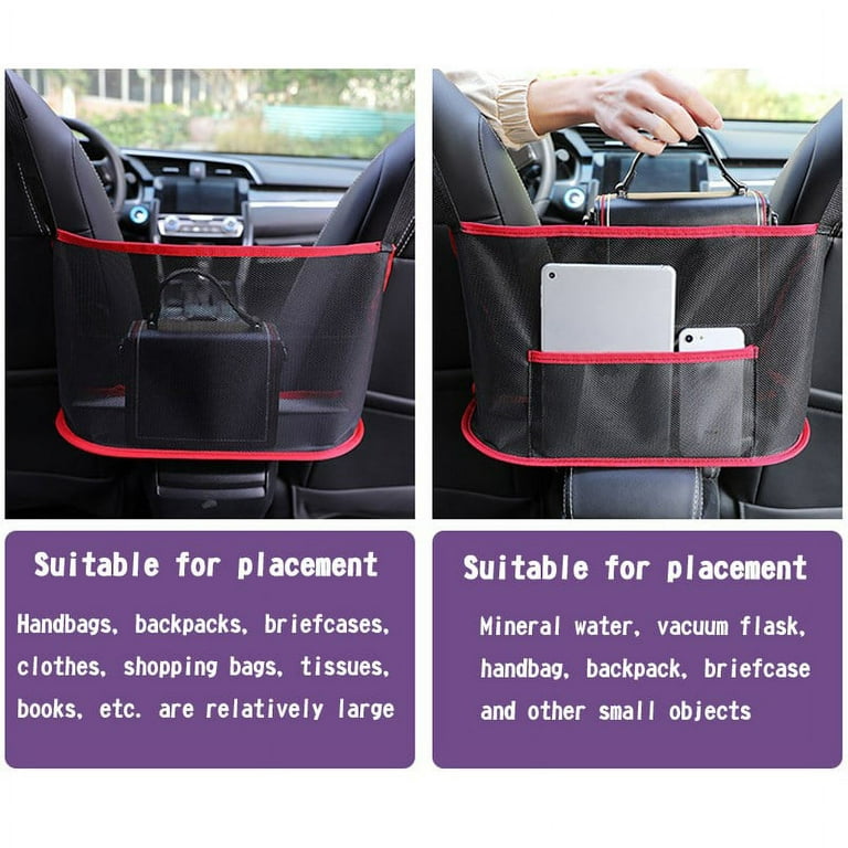 Large Capacity Car Net Pocket Handbag Holder For Seat Storage Pet