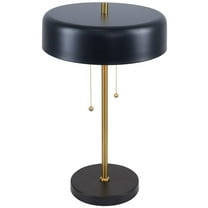 Blossom Contemporary Black and Gold Accent Metal Table Lamp