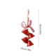 thumbnail image 3 of Adorno navideño con forma de campana y lazo | Adorno colgante de plástico rojo, dorado y plateado para árbol de Navidad | Accesorio para coche | Decoración navideña ligera de 20 cm | Idea de regalo, 3 of 6