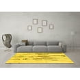 thumbnail image 3 of Ahgly Company Indoor Square Solid Yellow Modern Area Rugs, 8' Square, 3 of 4