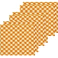 thumbnail image 3 of SKYSONIC Orange Plaid Cotton Washcloths Set of 2, Highly Absorbent Soft Fingertip Towel for Bathroom, Gym, Hotel and Spa, 12 x 12 Inch, 3 of 7