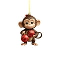 thumbnail image 1 of Christmas Tree Pendant Tree Monkey Pendant Christmas Pendant Book Stacking Ornaments Christmas Monkey Holding Christmas Acrylic Ornaments New Year Ornaments, 1 of 4