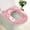 Pink, variant on Universal Soft Coral Velvet Toilet Seat Cover & Cushion with Adhesive Buckle, Large Flower Design, Warm & Washable, 4 Pack, 12-inch