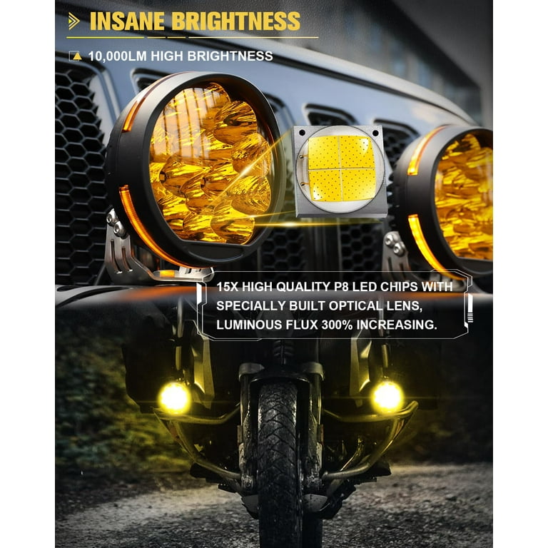 CO LIGHT Inch RRF12 Round LED Offroad 120W 20000LM Spot Flood