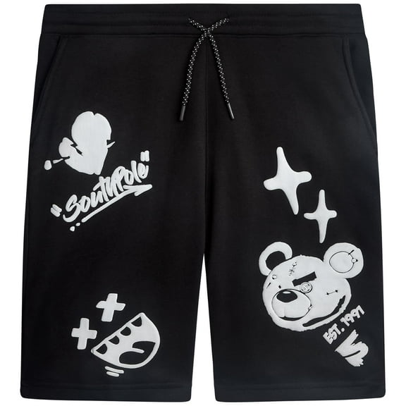 Southpole Mens Graphic Shorts - Cotton Blend Streetwear Summer Shorts for Men (Sizes: S-XL)