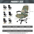 thumbnail image 6 of Xoenoiee Boho Mandala Hummingbird Print Office Chair Cover Waterproof Computer Seat Covers Stretch Rotating Chair Slipcover with Elastic Bottom Universal Chair Protectors for Rotating Boss Chair, L, 6 of 6