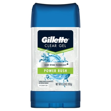Gillette Power Rush Clear Gel Men’s Antiperspirant and Deodorant, 3.8 oz