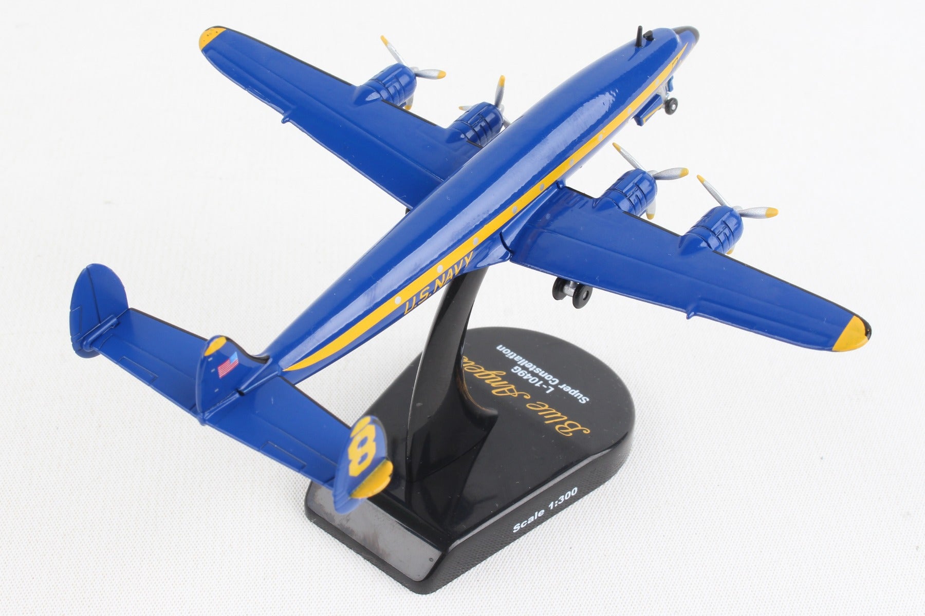 Lockheed L-1049G Super Constellation Commercial Aircraft "Blue Angels" US Navy 1/300 Diecast Model Airplane by Postage Stamp