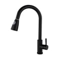 thumbnail image 1 of Grifo de cocina de baja presión Frap Grifo de cocina de acero inoxidable, negro Grifo de cocina Accesorios de enjuague Grifo mezclador Grifo monomando giratorio de 360 ° Mezclador de fregadero Vhermosa Llaves Grifos y Regaderas, 1 of 7