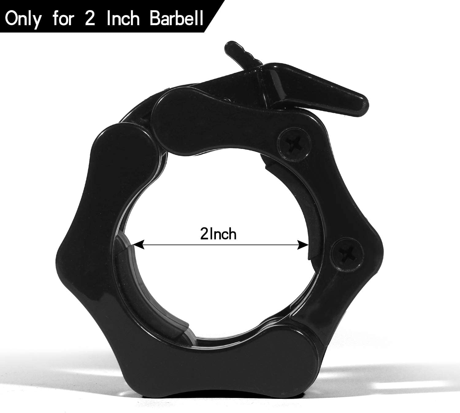 1 Inch 25 Olypic Barbell Collars (Pair) Solid Nylon Locking Barbell Claps With Quick Release