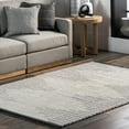 thumbnail image 6 of nuLOOM Morgan Contemporary Shag Fringe Area Rug, 4' x 6', Light Gray, 6 of 9