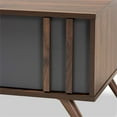 thumbnail image 6 of Bowery Hill Modern Two-Tone Gray and Walnut Finished Wood 1-Drawer Coffee Table, 6 of 9