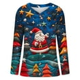 thumbnail image 4 of QATAINLAV Womens Christmas Button Up Sweater Ugly Santa Print Knit Cardigan Tops Xmas Casual Long Sleeve Winter Knitted Cardigans Multicolor M, 4 of 6