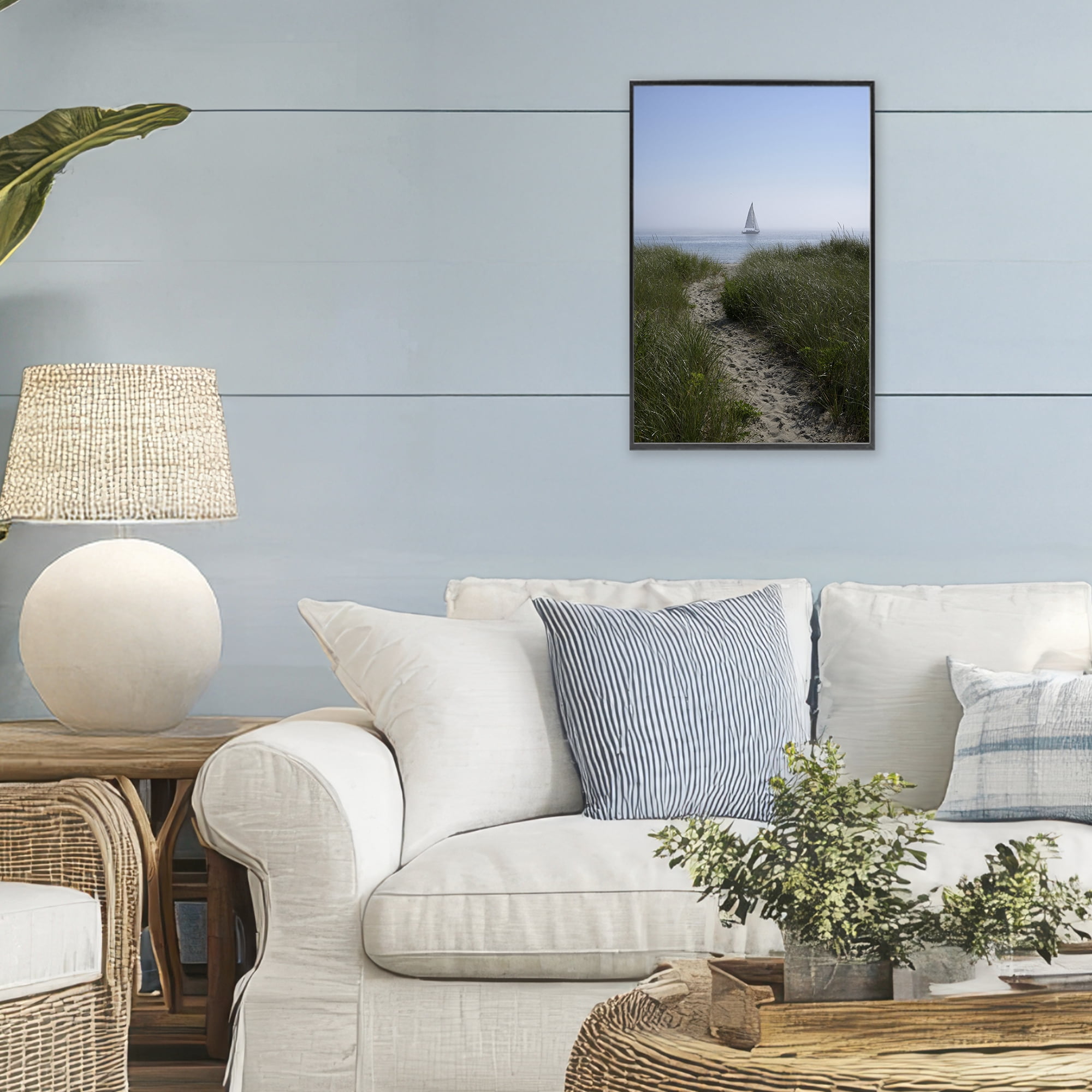 Stupell Industries Path to Morning Sail Black Framed Giclee Art, design by JLM Photographs