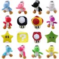 thumbnail image 2 of Figura de anime Kawaii Yoshi verde, llavero de peluche, juguete de peluche con forma de hongo, bloque amarillo, superestrella, muñeco colgante de peluche, regalo, 2 of 5