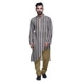 thumbnail image 1 of Atasi Kurta Asymétrique Imprimée Décontractée pour Hommes Ensemble Kurta Longue Designer, 1 of 4