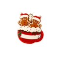 thumbnail image 2 of Gingerbread Christmas Ornament, Holiday Tree Decoration, Flat Festive Food Themed Accent for Tree Branches Wreaths, Lightweight Acrylic or Lightweight Board Accent for Flexible Display, 2 of 7