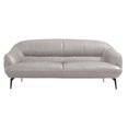 thumbnail image 1 of ACME Leonia Causeuse Rembourrée avec Accoudoirs Inclinés en Cuir Taupe, 1 of 6