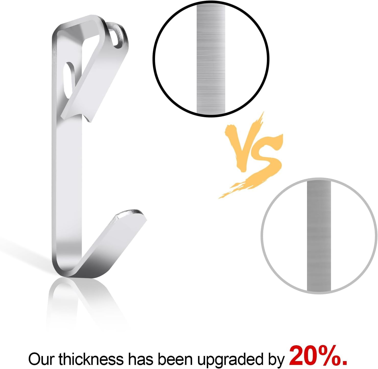 184 Pieces Picture Hanging Kit, 20lb, 30lb, and 50lb Picture Hangers, Metal Picture Hanging H s with Nails, on Drywall, Wooden Wall (Silver)