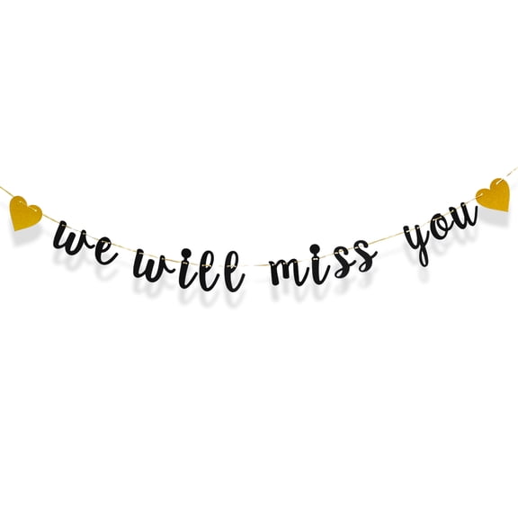 Retirement Decoration Banner Farewell Party Go Away Party We Will Miss You Party Supplies