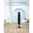 thumbnail image 6 of Dreo Smart Tower Fan WiFi Voice Control, Works with Alexa/Google, Cruiser Pro T1S Floor Standing Bladeless Oscillating Fan with Remote, 6 Speeds, 4 Modes, 12H Timer, for Indoor Bedroom Home Office, 6 of 7