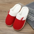 thumbnail image 7 of NineCiFun House Slippers for Women on Memory Foam Indoor Outdoor Fuzzy Slippers (Red,Size 5-6), 7 of 7