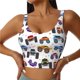 thumbnail image 1 of Balery Cartoon Monster Trucks1 Sujetadores deportivos con espalda cruzada para mujer, acolchados, sin costuras, de alto impacto, ideales para yoga, gimnasio, entrenamiento y fitness.-Medium, 1 of 8