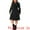 Black, variant on Plus Size Sweater Fall Crew Neck Long Sleeve Dress 3X Black