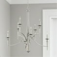 thumbnail image 3 of Capital Lighting 442681-701 Abbie 8 Light 37" Wide Pillar Candle Chandelier - Nickel, 3 of 9