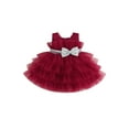 thumbnail image 1 of xiaxaixu Robe de Bal Sans Manches pour Filles, Nœud, Tulle en Maille, Tutu, Robes de Princesse, Robe de Fête Formelle pour Anniversaire et Mariage, 1 of 9