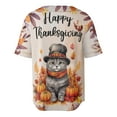 thumbnail image 2 of Happy Thanksgiving Scottish Fold Welcome Thankful Fall Autumn Pumpkin All Over Print 3D Baseball Shirt Cat Lover Kitten Owner Gifts Softball Sport - 02021, 2 of 6