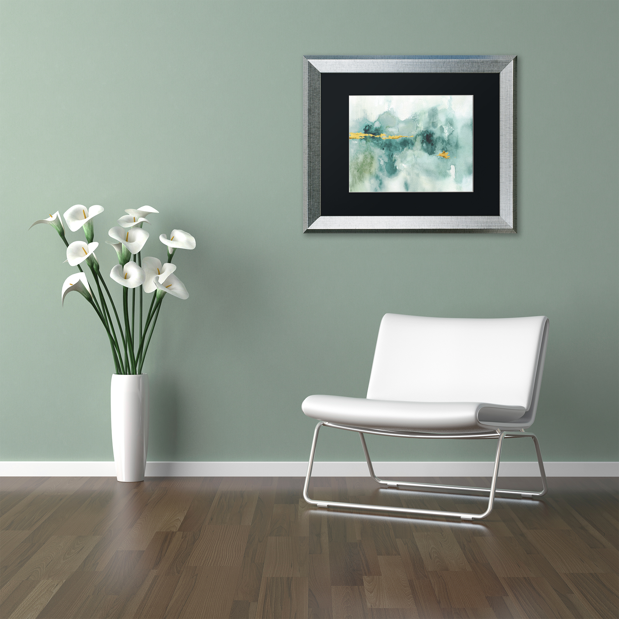 Lisa Audit 'Greenhouse Abstract I' Matted Framed Art